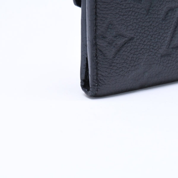 LOUIS VUITTON ルイヴィトン 三つ折り財布 ポルトフォイユ・ゾエ M62935 ブラック ゴールド金具 美品 中古 4a006647