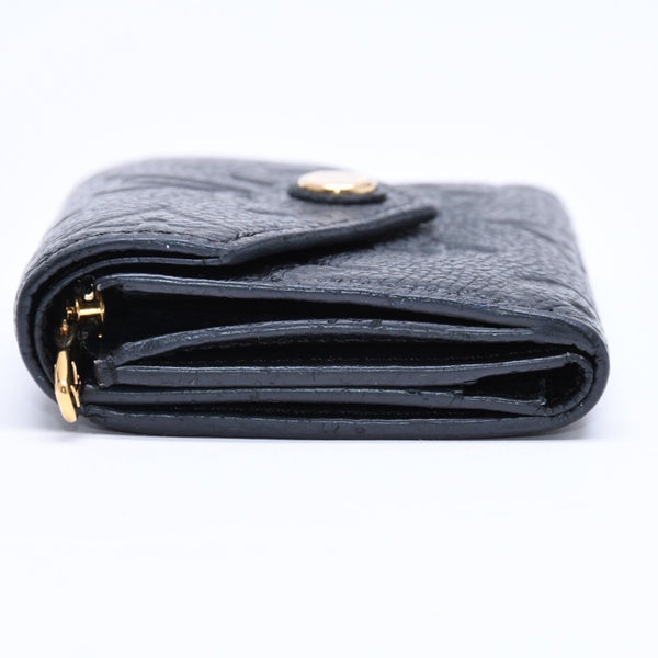 LOUIS VUITTON ルイヴィトン 三つ折り財布 ポルトフォイユ・ゾエ M62935 ブラック ゴールド金具 美品 中古 4a006647