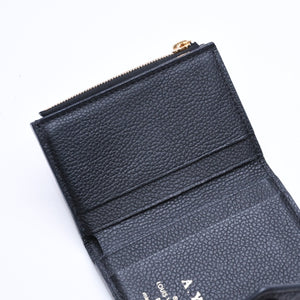 LOUIS VUITTON ルイヴィトン 三つ折り財布 ポルトフォイユ・ゾエ M62935 ブラック ゴールド金具 美品 中古 4a006647