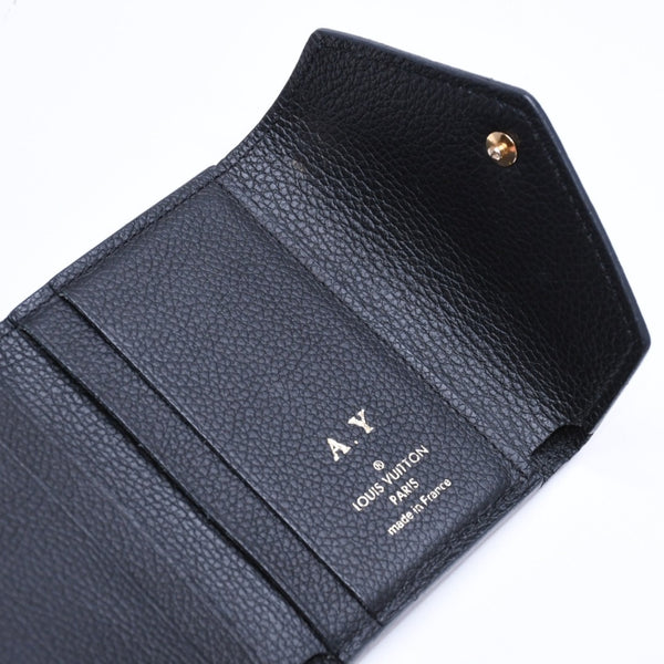 LOUIS VUITTON ルイヴィトン 三つ折り財布 ポルトフォイユ・ゾエ M62935 ブラック ゴールド金具 美品 中古 4a006647
