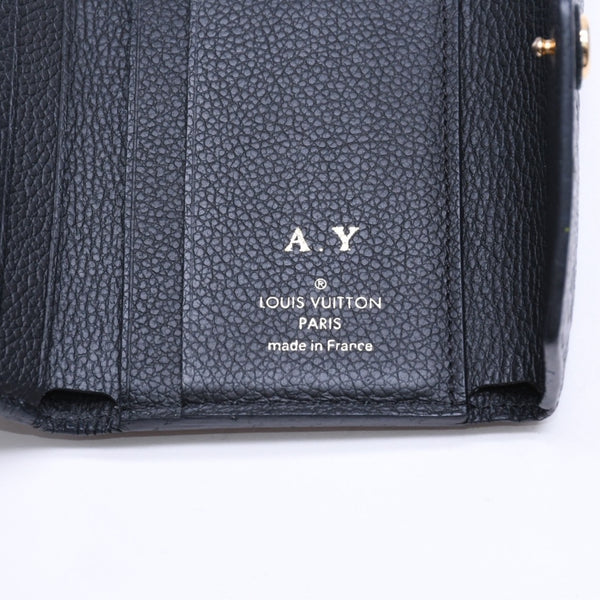LOUIS VUITTON ルイヴィトン 三つ折り財布 ポルトフォイユ・ゾエ M62935 ブラック ゴールド金具 美品 中古 4a006647