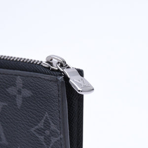 極美品 LOUIS VUITTON ルイヴィトン コインケース 小物入れ ポルトモネ・ジュール M63536 ブラック モノグラムエクリプス 中古 4a006622