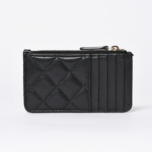 極美品 CHANEL シャネル コインケース 小銭入れ 31番台 ココマーク キャビアスキン ブラック ゴールド金具 中古 4a006625