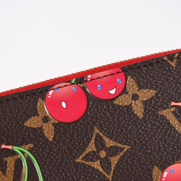 新品同様 LOUIS VUITTON ルイヴィトン LV × TM サングラス ポーチ GM サングラスケース GI1332 モノグラム チェリー 村上隆 中古 4a006611