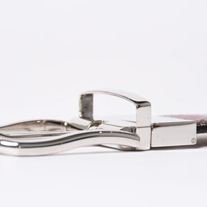 極美品 Berluti ベルルッティ エッセンスライン スクリット カリグラフィ レザーベルト 全長約99.5cm ワインレッド 中古 4a006635