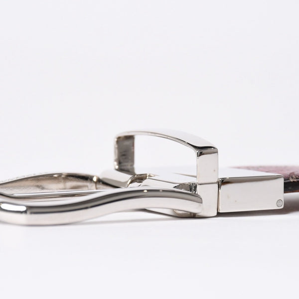 極美品 Berluti ベルルッティ エッセンスライン スクリット カリグラフィ レザーベルト 全長約99.5cm ワインレッド 中古 4a006635