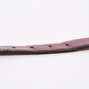 極美品 Berluti ベルルッティ エッセンスライン スクリット カリグラフィ レザーベルト 全長約99.5cm ワインレッド 中古 4a006635