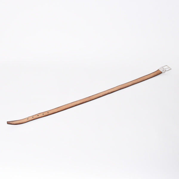 極美品 Berluti ベルルッティ エッセンスライン スクリット カリグラフィ レザーベルト 全長約99.5cm ワインレッド 中古 4a006635