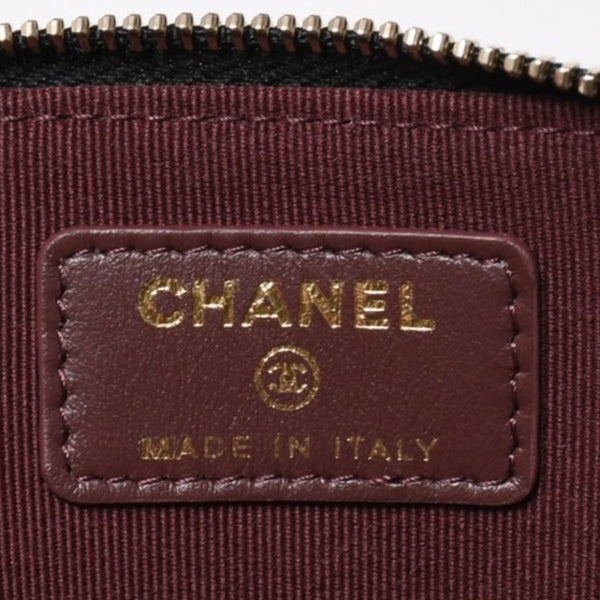 新品同様 CHANEL シャネル クラシック ジップコインパース AP2061 ランダム番台 ココマーク キャビアスキン ブラック ゴールド金具 中古 4a006629