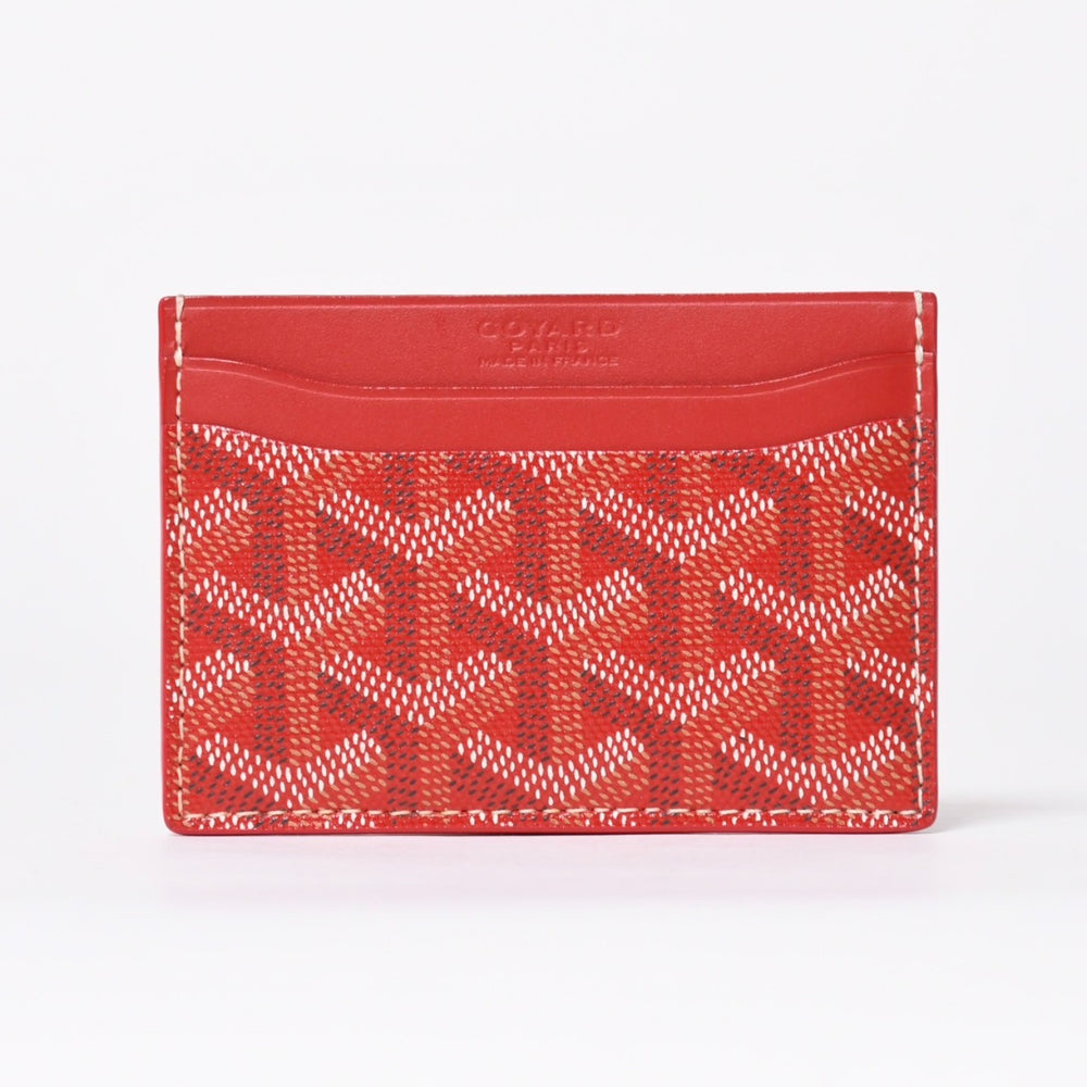 新品同様品 GOYARD ゴヤール サンシュルピス カードケース レッド STSULPPMLTY02CL02X PVC ヴォーゼルカーフスキン 中古 4a006698