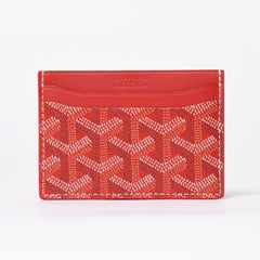 新品同様品 GOYARD ゴヤール サンシュルピス カードケース レッド STSULPPMLTY02CL02X PVC ヴォーゼルカーフスキン 中古 4a006698