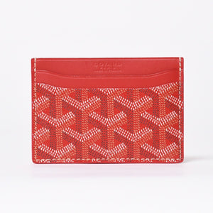 新品同様品 GOYARD ゴヤール サンシュルピス カードケース レッド STSULPPMLTY02CL02X PVC ヴォーゼルカーフスキン 中古 4a006698