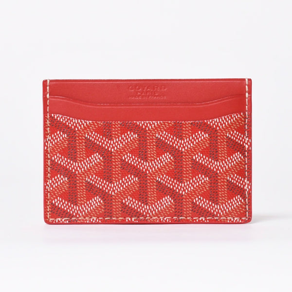 新品同様品 GOYARD ゴヤール サンシュルピス カードケース レッド STSULPPMLTY02CL02X PVC ヴォーゼルカーフスキン 中古 4a006698