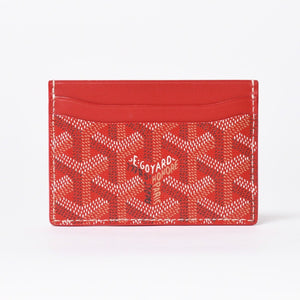 新品同様品 GOYARD ゴヤール サンシュルピス カードケース レッド STSULPPMLTY02CL02X PVC ヴォーゼルカーフスキン 中古 4a006698