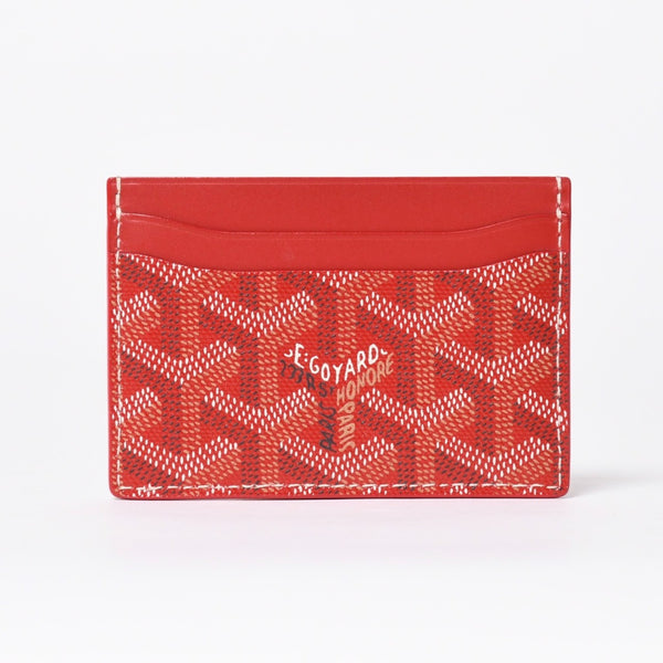 新品同様品 GOYARD ゴヤール サンシュルピス カードケース レッド STSULPPMLTY02CL02X PVC ヴォーゼルカーフスキン 中古 4a006698