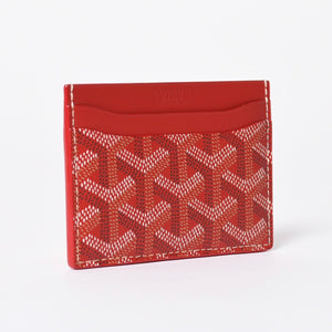 新品同様品 GOYARD ゴヤール サンシュルピス カードケース レッド STSULPPMLTY02CL02X PVC ヴォーゼルカーフスキン 中古 4a006698