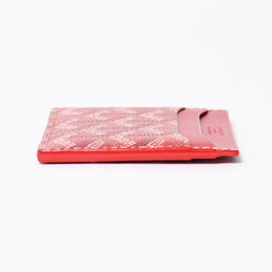 新品同様品 GOYARD ゴヤール サンシュルピス カードケース レッド STSULPPMLTY02CL02X PVC ヴォーゼルカーフスキン 中古 4a006698