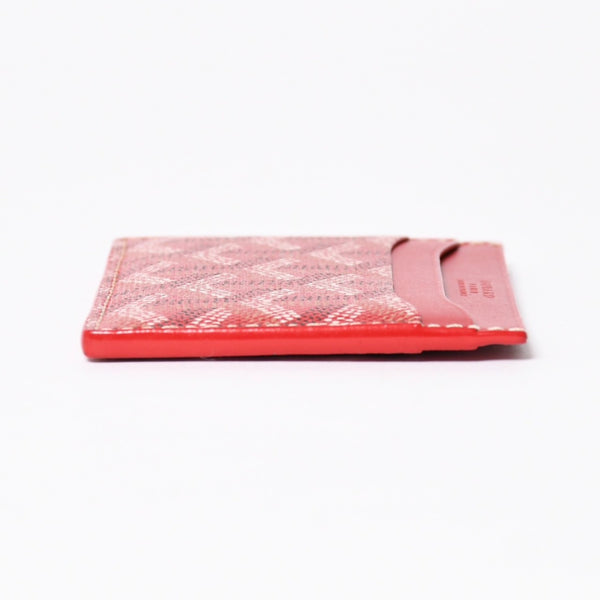 新品同様品 GOYARD ゴヤール サンシュルピス カードケース レッド STSULPPMLTY02CL02X PVC ヴォーゼルカーフスキン 中古 4a006698