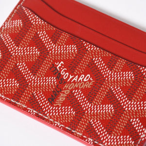 新品同様品 GOYARD ゴヤール サンシュルピス カードケース レッド STSULPPMLTY02CL02X PVC ヴォーゼルカーフスキン 中古 4a006698