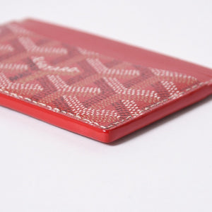 新品同様品 GOYARD ゴヤール サンシュルピス カードケース レッド STSULPPMLTY02CL02X PVC ヴォーゼルカーフスキン 中古 4a006698