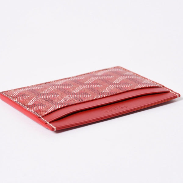 新品同様品 GOYARD ゴヤール サンシュルピス カードケース レッド STSULPPMLTY02CL02X PVC ヴォーゼルカーフスキン 中古 4a006698