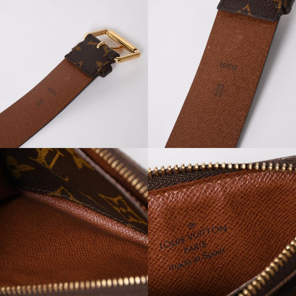 LOUIS VUITTON ルイヴィトン サンチュール ポシェット デュオ ウエストポーチ ベルト 幅4cm 95/38 モノグラム M9836 中古 4a006633