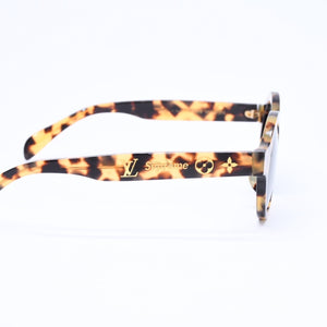 極美品 LOUIS VUITTON ルイヴィトン × SUPREME シュプリーム ダウンタウン サングラス Z0990E サイズ46□21 145 べっ甲カラー 中古 4a006621