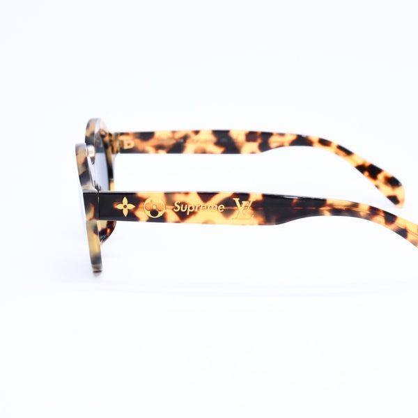 極美品 LOUIS VUITTON ルイヴィトン × SUPREME シュプリーム ダウンタウン サングラス Z0990E サイズ46□21 145 べっ甲カラー 中古 4a006621
