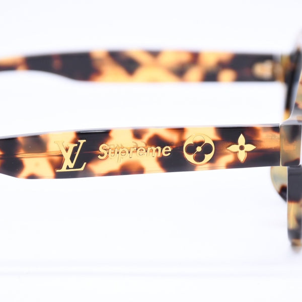 極美品 LOUIS VUITTON ルイヴィトン × SUPREME シュプリーム ダウンタウン サングラス Z0990E サイズ46□21 145 べっ甲カラー 中古 4a006621