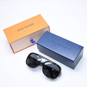 極美品 LOUIS VUITTON ルイヴィトン 1.0 ミリオネア サングラス アイウェア Z2516U サイズ63□16 140モノグラム ブラック 中古 4a006626