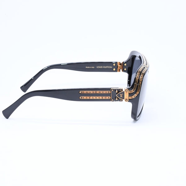 極美品 LOUIS VUITTON ルイヴィトン 1.0 ミリオネア サングラス アイウェア Z2516U サイズ63□16 140モノグラム ブラック 中古 4a006626