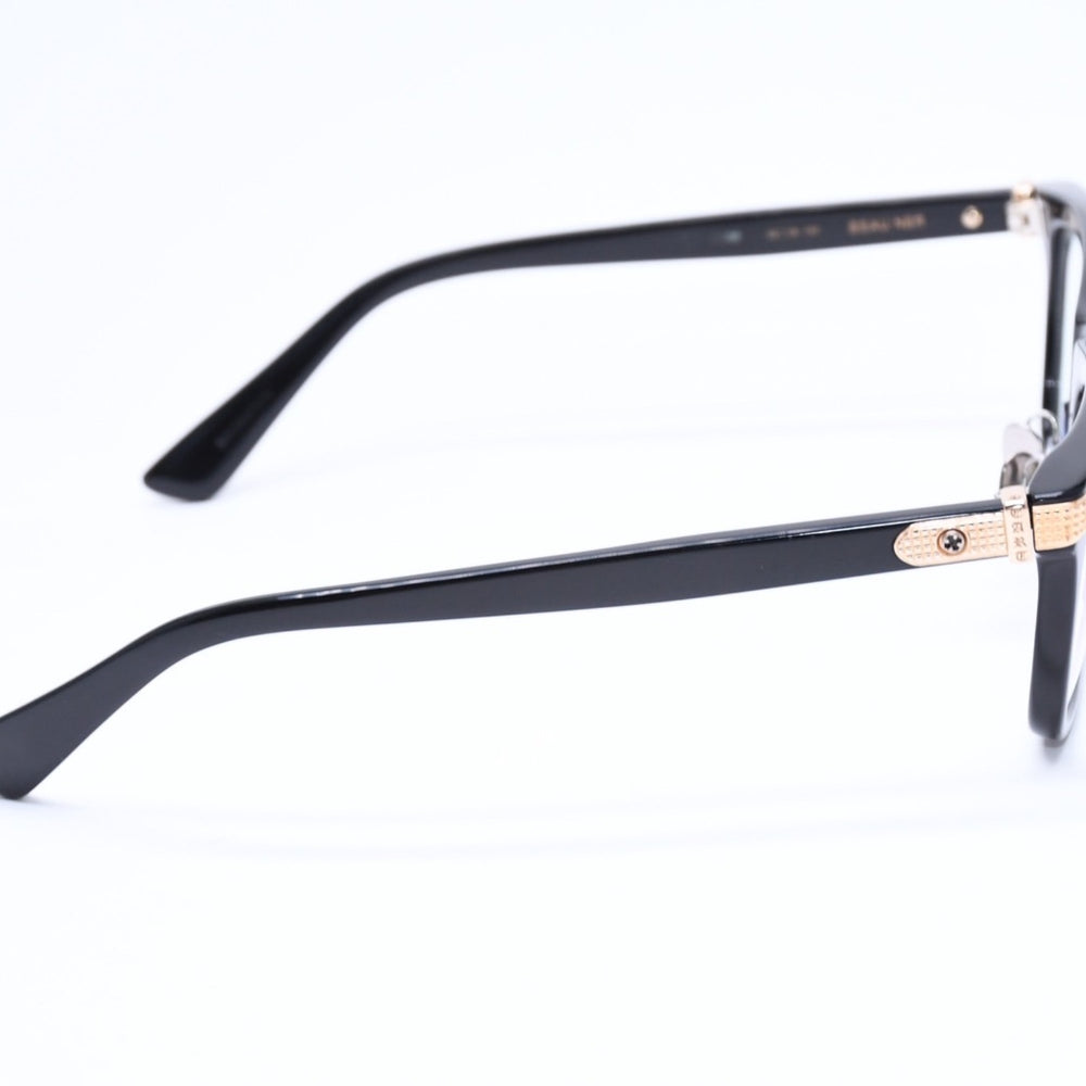 極美品 CHROME HEARTS クロムハーツ BEAU NER 眼鏡 メガネ ウェリントン型 サイズ53◻︎19 150 ブラック ゴールド 中古 4a006676