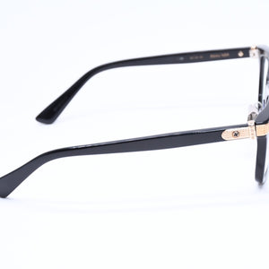 極美品 CHROME HEARTS クロムハーツ BEAU NER 眼鏡 メガネ ウェリントン型 サイズ53◻︎19 150 ブラック ゴールド 中古 4a006676