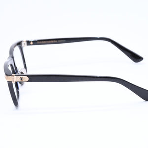 極美品 CHROME HEARTS クロムハーツ BEAU NER 眼鏡 メガネ ウェリントン型 サイズ53◻︎19 150 ブラック ゴールド 中古 4a006676