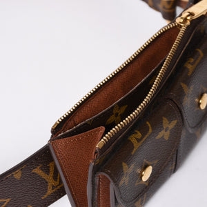 LOUIS VUITTON ルイヴィトン サンチュール ポシェット デュオ ウエストポーチ ベルト 幅4cm 95/38 モノグラム M9836 中古 4a006633