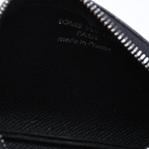 極美品 LOUIS VUITTON ルイヴィトン ポシェットクレ コインケース N60155 ダミエグラフィットキャンバス ブラック グレー シルバー金具 中古 4a006638