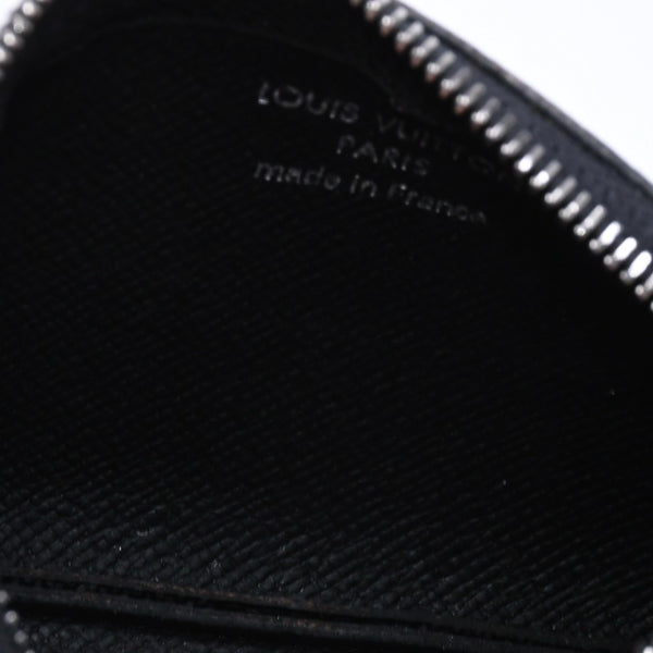 極美品 LOUIS VUITTON ルイヴィトン ポシェットクレ コインケース N60155 ダミエグラフィットキャンバス ブラック グレー シルバー金具 中古 4a006638