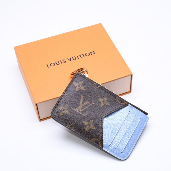新品同様 LOUIS VUITTON ルイヴィトン ポルト カルト ロミー コインケース 小銭入れ M26653 モノグラム ブルーフロスト 中古 4a006616