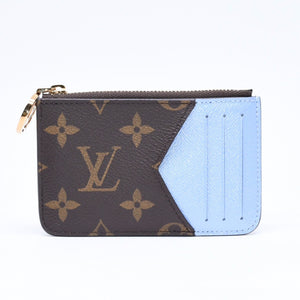 新品同様 LOUIS VUITTON ルイヴィトン ポルト カルト ロミー コインケース 小銭入れ M26653 モノグラム ブルーフロスト 中古 4a006616