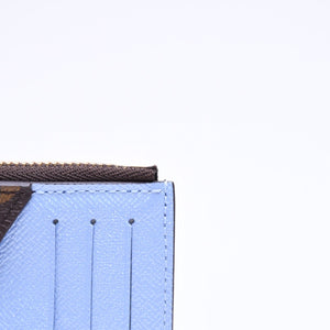 新品同様 LOUIS VUITTON ルイヴィトン ポルト カルト ロミー コインケース 小銭入れ M26653 モノグラム ブルーフロスト 中古 4a006616
