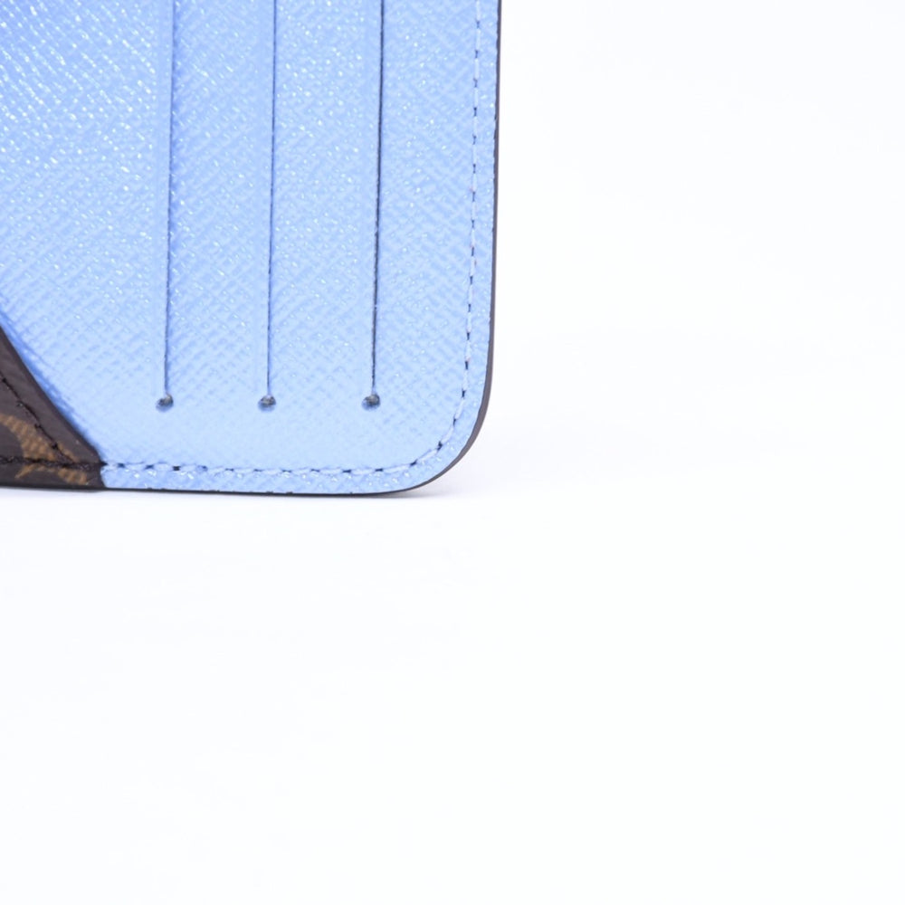 新品同様 LOUIS VUITTON ルイヴィトン ポルト カルト ロミー コインケース 小銭入れ M26653 モノグラム ブルーフロスト 中古 4a006616