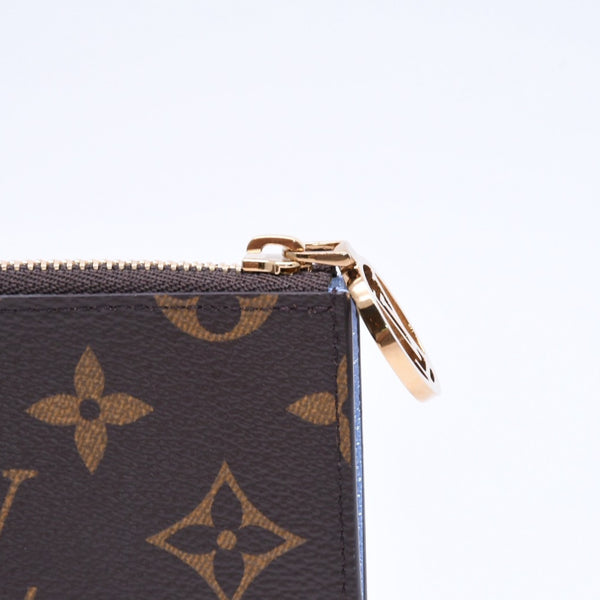 新品同様 LOUIS VUITTON ルイヴィトン ポルト カルト ロミー コインケース 小銭入れ M26653 モノグラム ブルーフロスト 中古 4a006616