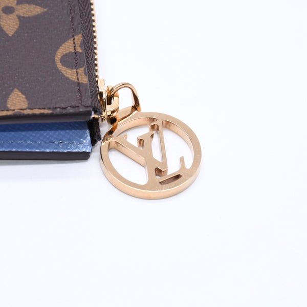 新品同様 LOUIS VUITTON ルイヴィトン ポルト カルト ロミー コインケース 小銭入れ M26653 モノグラム ブルーフロスト 中古 4a006616
