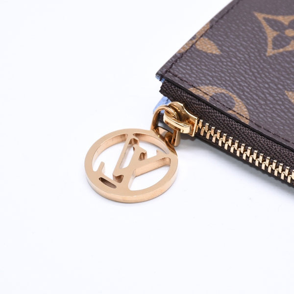 新品同様 LOUIS VUITTON ルイヴィトン ポルト カルト ロミー コインケース 小銭入れ M26653 モノグラム ブルーフロスト 中古 4a006616