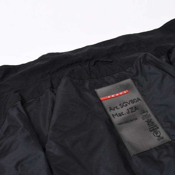 極美品 PRADA プラダ PRADA SPORTS プラダスポーツ GORE-TEX ゴアテックス ナイロンジャケット ジャケット ブラック レッド サイズ52 中古 4a006651
