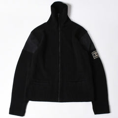 極美品 CHANEL シャネル ニット トップス ココマーク パッチ ウール ブラック 中古 4a006530