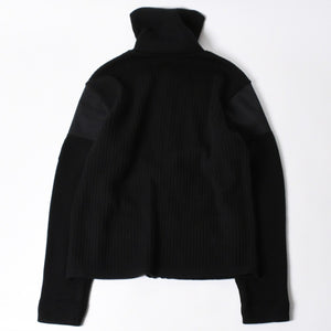 極美品 CHANEL シャネル ニット トップス ココマーク パッチ ウール ブラック 中古 4a006530