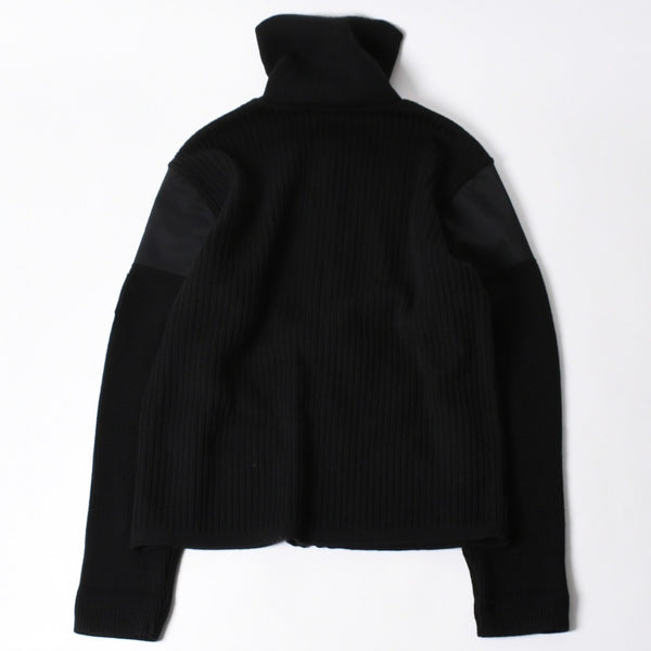 極美品 CHANEL シャネル ニット トップス ココマーク パッチ ウール ブラック 中古 4a006530