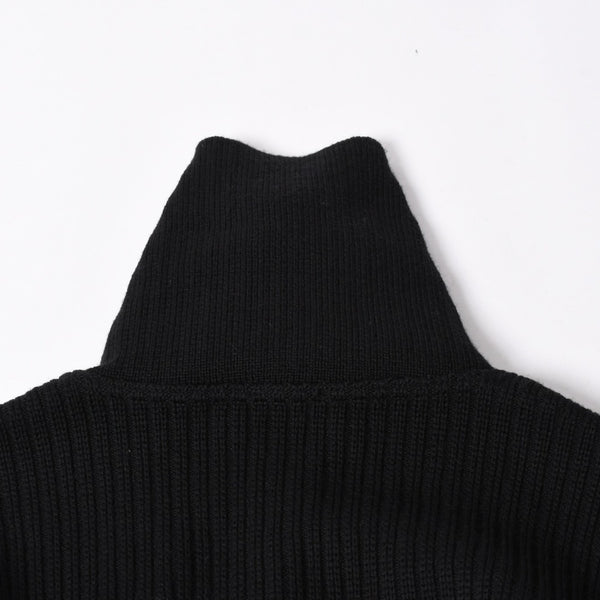 極美品 CHANEL シャネル ニット トップス ココマーク パッチ ウール ブラック 中古 4a006530