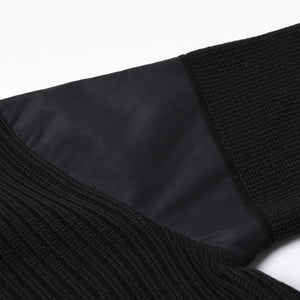 極美品 CHANEL シャネル ニット トップス ココマーク パッチ ウール ブラック 中古 4a006530